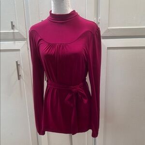 Elegant Magenta Long Sleeve Top